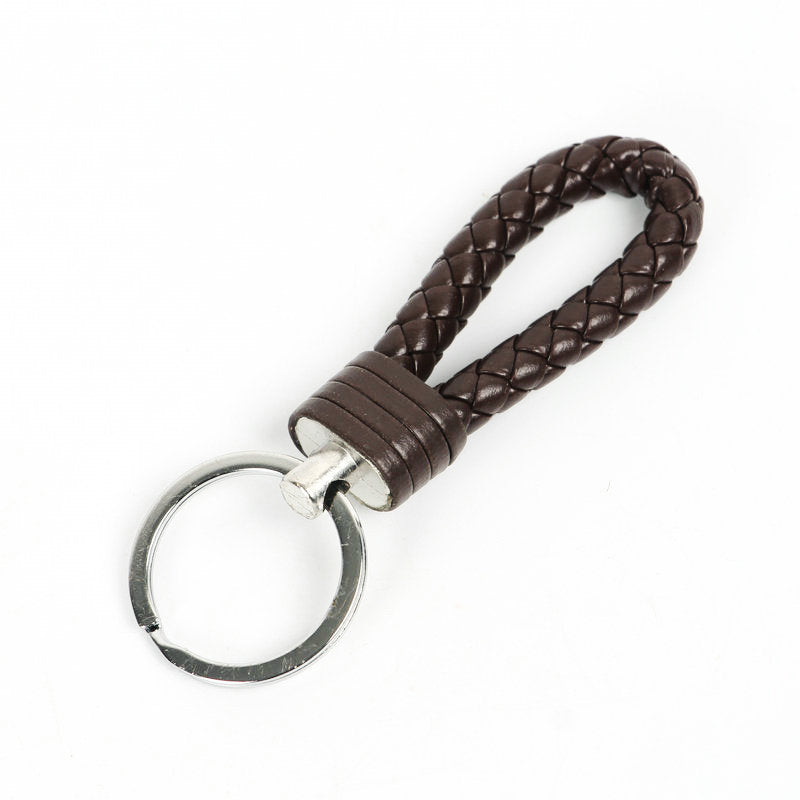 Wholesale Braided Color Leather Rope Keychain